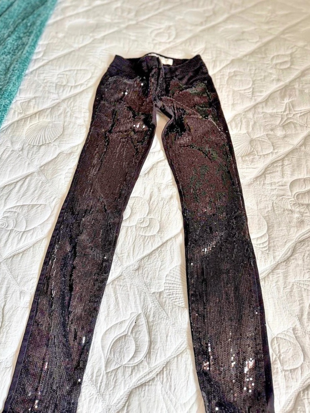J Brand Sequin Skinny Jeans in Black